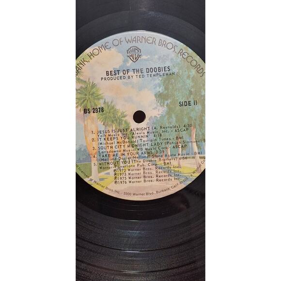 Original 1976 Best Of The Doobies- vinyl lp record- vg++ shrink bs 2978 nice - Picture 10 of 10